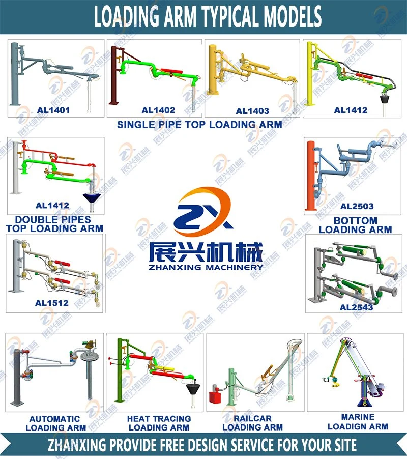 Truck Bottom Loading Arm with Quick Coupling