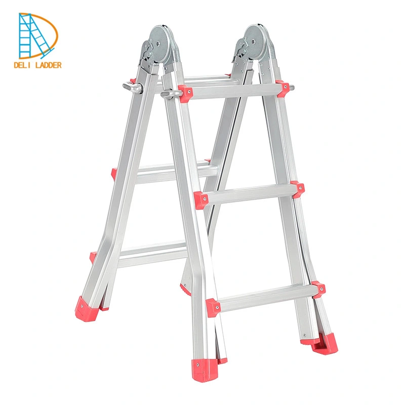 Multipurpose 4X5 Step Big Hinge Extension Foldable Aluminium Ladder