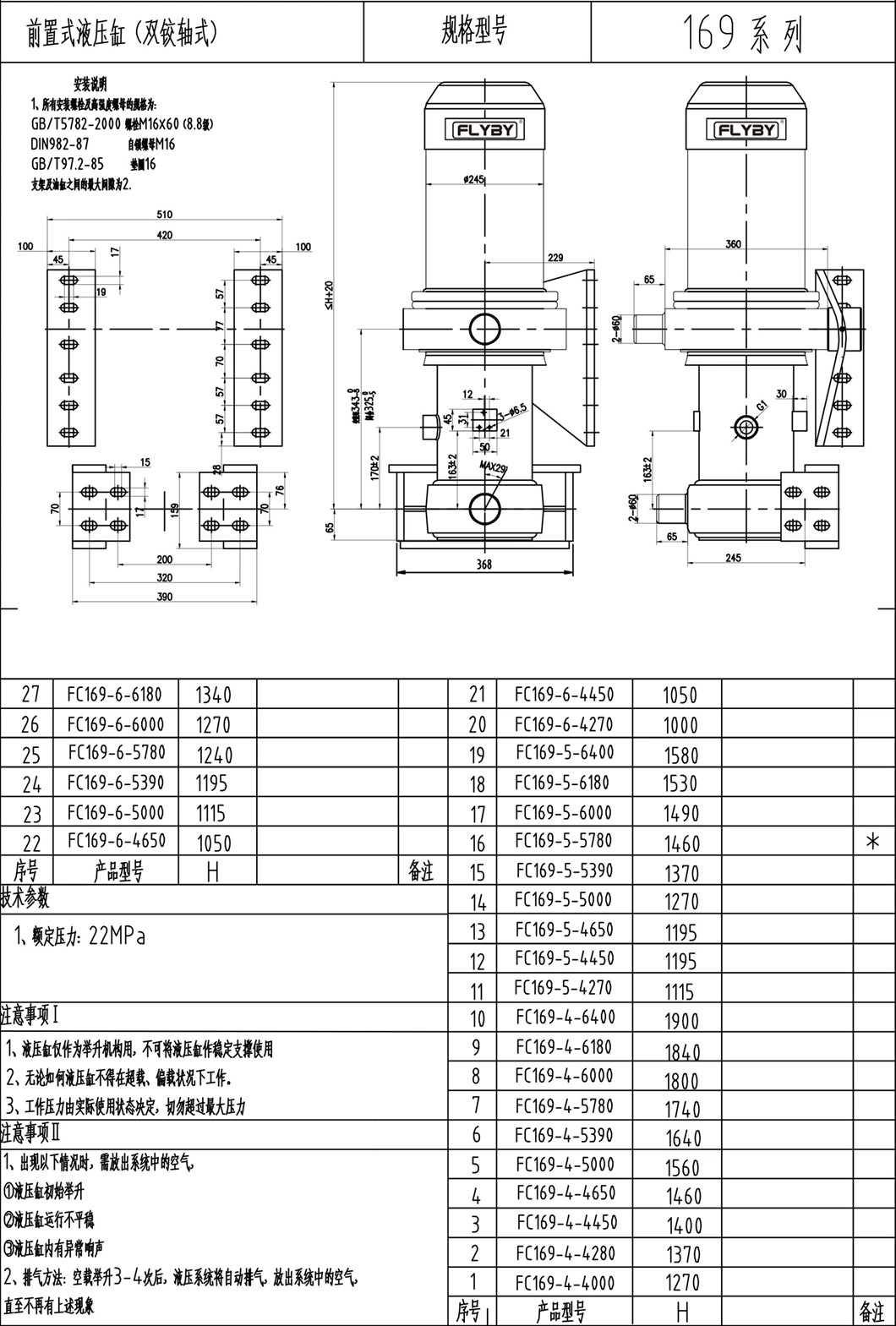 Dump Truck and Tipper Truck and Trailer Components of a Hydraulic Pneumatic Linear Actuator Hyva Type FC-Series